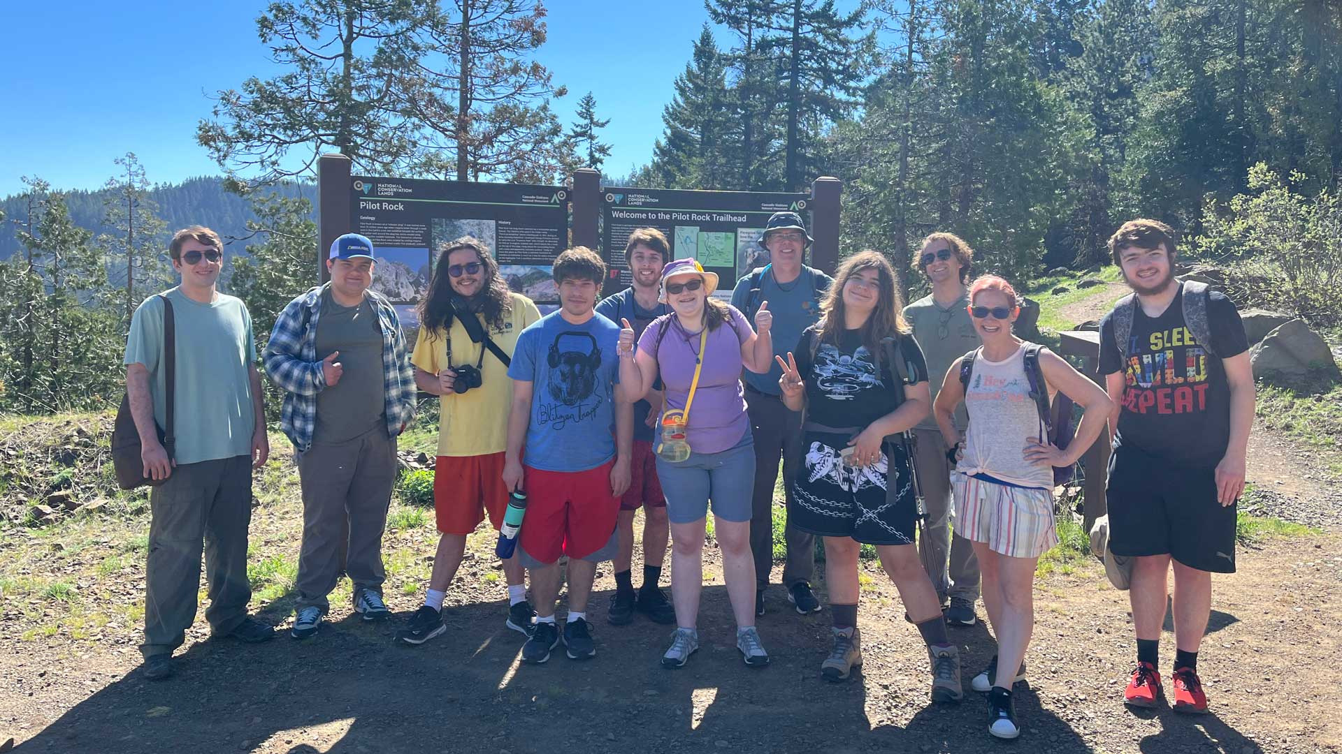 SOU Why Choose UCAM Hiking trailhead at Southern Oregon University